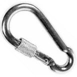 Карабин стальной с фиксатором