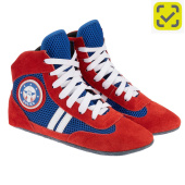 Самбовки БОЕЦЪ БНЗ-05 натуральная замша (красно-синий, 35)