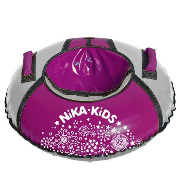 Тюбинг НИКА ТБ1КР снежинки баклажан серый