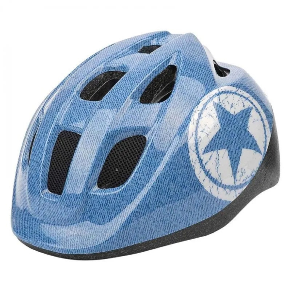 Велосипедный шлем подростковый JUNIOR HELMET (JEANS, Blue/white, S (52-56 см)) Велосипедный шлем подростковый JUNIOR HELMET (JEANS, Blue/white, S (52-56 см))