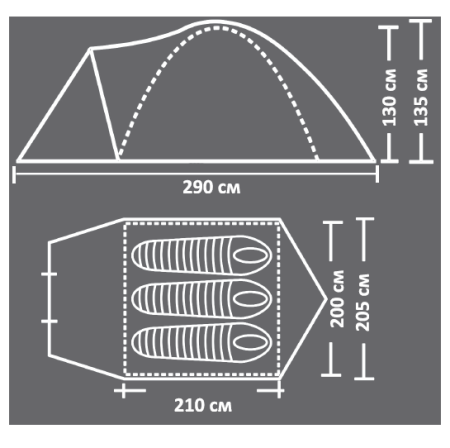 CAMPACK-TENT Mount Traveler 3 4