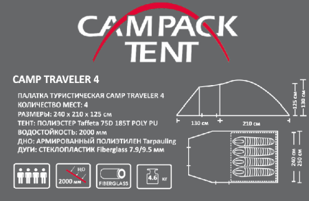 CAMPACK-TENT Camp Traveler 4 1