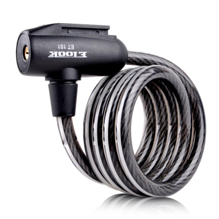 Велозамок с ключом ETOOK ET-151 (1500 мм, Черный)