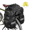 Велосумка на багажник Rhinowalk Triple Bag 3-1 pannier bag setupgraded (Черный)